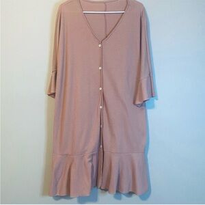 Pink Textured Knit Fabric Dress or Duster/Kimono